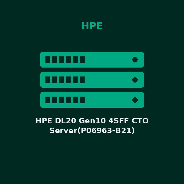 [HPE-P06963B21-KIT] HPE DL20 Gen10 4SFF CTO Server(P06963-B21)