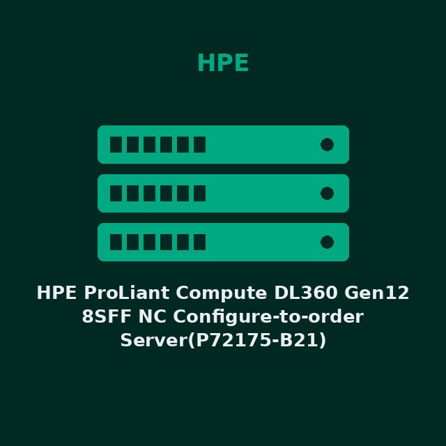 [HPE-P72175B21-KIT] HPE ProLiant Compute DL360 Gen12 8SFF NC Configure-to-order Server(P72175-B21)