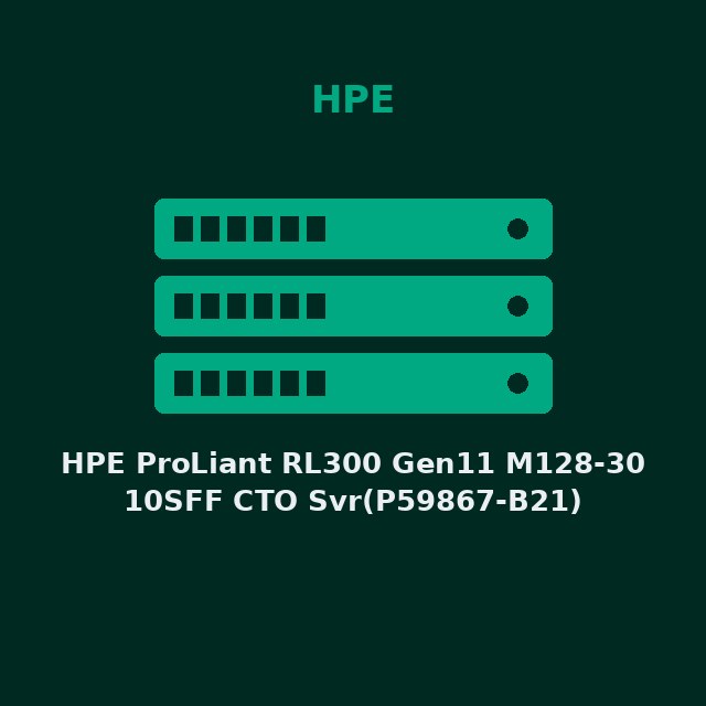 [HPE-P59867B21-KIT] HPE ProLiant RL300 Gen11 M128-30 10SFF CTO Svr(P59867-B21)